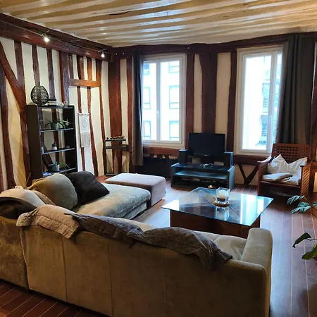 Le Vieux Palais Hypercentre Rouen, Place Vieux Marche - Linge & Menage Inclus Apartment *